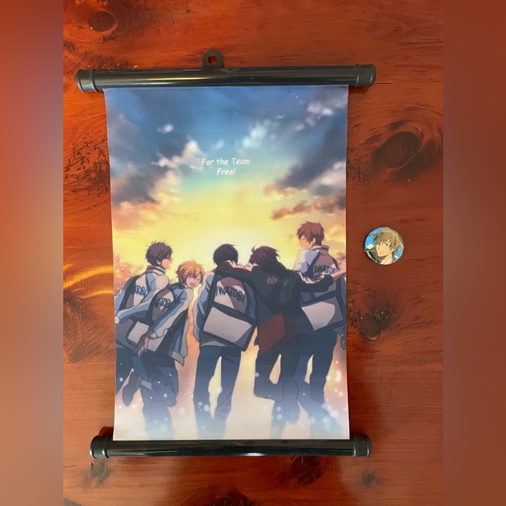 “Free!!” Tapestry & Makoto Tachibana Pin